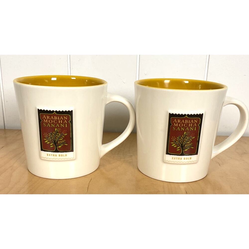 Starbucks Africa/Arabia Arabian Mocha Sanani Extra Bold Coffee Mug Set of 2
